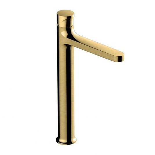 RAK Ceramics Positano Tall Basin Mixer in Brushed Gold - RAKPOS3003G - Envy Bathrooms Ltd