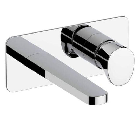 RAK Ceramics Positano Wall Mounted Basin Mixer with Back Plate in Chrome - RAKPOS3007C - Envy Bathrooms Ltd