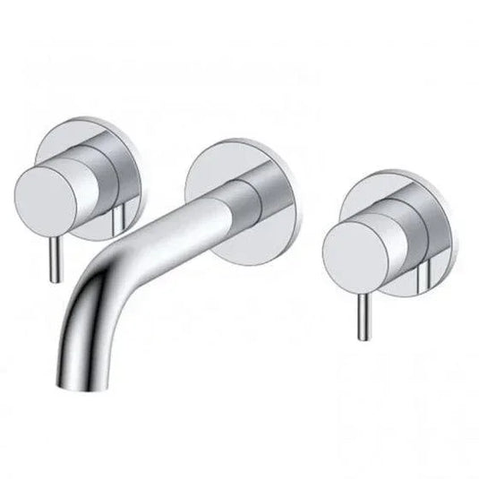 RAK Ceramics Prima Tech 3 Hole Wall Mounted Basin Mixer - Chrome - RAKPRT3010 - Envy Bathrooms Ltd