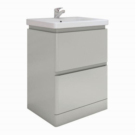 RAK Ceramics Resort 650mm Floor Standing Basin Unit - Grey - RAKRSTFSU65603 - Envy Bathrooms Ltd