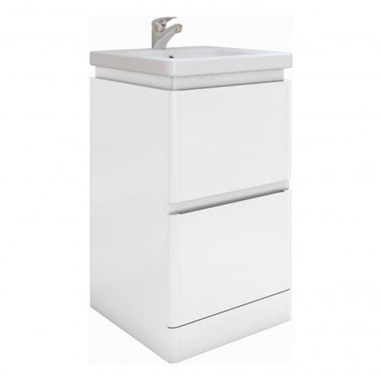 RAK Ceramics Resort Floor Standing 500mm Basin Unit - White - RAKRSTFSU50600 - Envy Bathrooms Ltd