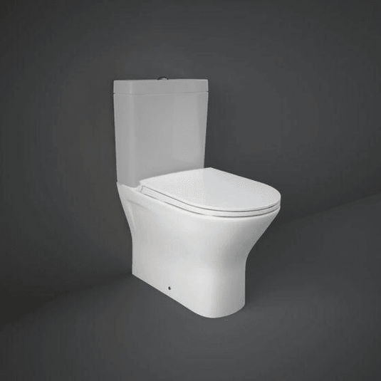 RAK Ceramics Resort Maxi Rimless Close Coupled Toilet Pan - Alpine White - RST16AWHA - Envy Bathrooms Ltd
