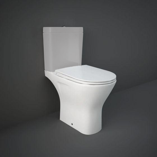 RAK Ceramics Resort Mini Close Coupled Full Access Open Back Toilet Pan - Alpine White - RST18AWHA