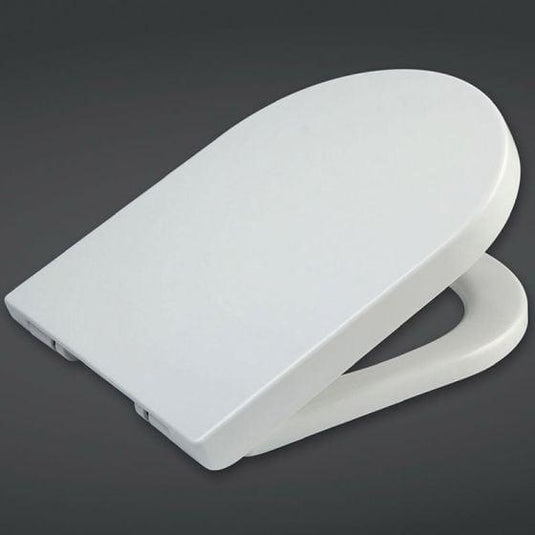 RAK Ceramics Resort Quick Release Urea Toilet Seat & Cover for Rimless Pans, Soft Close - White - RAKSEAT011 - Envy Bathrooms Ltd