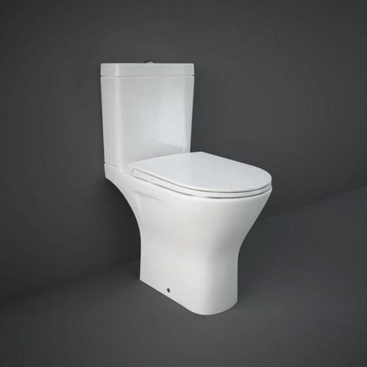 RAK Ceramics Resort Rimless Close Coupled Toilet Pan - Alpine White - RST11AWHA - Envy Bathrooms Ltd