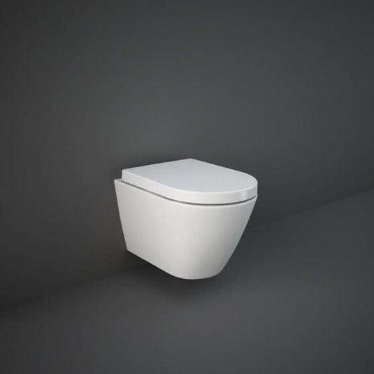 RAK Ceramics Resort Rimless Wall Hung Toilet Pan With Hidden Fixations - White - RST23AWHA - Envy Bathrooms Ltd