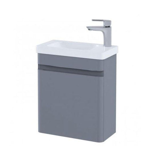 RAK Ceramics Resort Wall Hung 450mm Cloakroom Vanity Unit - Matt Grey - RAKRSTWBU45603 - Envy Bathrooms Ltd