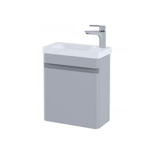 RAK Ceramics Resort Wall Hung 450mm Cloakroom Vanity Unit - Matt Stone - RAKRSTWBU45601 - Envy Bathrooms Ltd