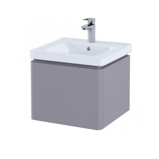 RAK Ceramics Resort Wall Hung Vanity Unit With Single Drawer - Matt Mushroom - RAKRSTWBU50602 - Envy Bathrooms Ltd