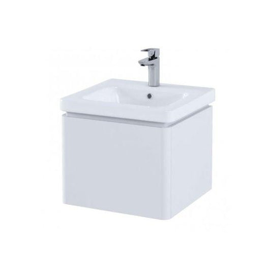 RAK Ceramics Resort Wall Hung Vanity Unit With Single Drawer - Matt White - RAKRSTWBU50600 - Envy Bathrooms Ltd