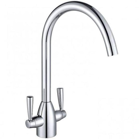 RAK Ceramics Round Kitchen Sink Mixer With Dual Tap Levers - Chrome - RAKKIT003 - Envy Bathrooms Ltd