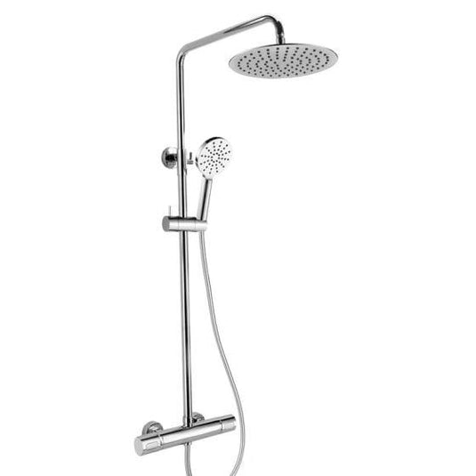 RAK Ceramics Round Shower Column Exposed Thermostatic Shower- Chrome - RAKSHW6003 - Envy Bathrooms Ltd