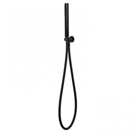 RAK Ceramics Round Shower Handset With Hose & Bracket - Black - RAKSHW4002B - Envy Bathrooms Ltd