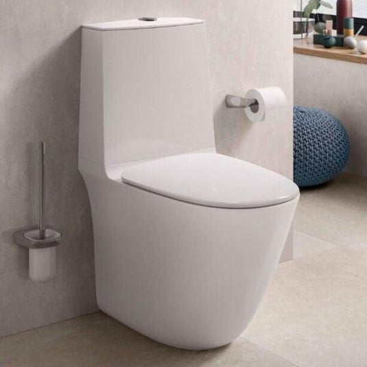 RAK Ceramics Sensation Rimless Close Coupled Toilet Pan - Alpine White - SENWC1146AWHA - Envy Bathrooms Ltd