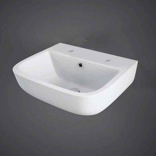 RAK Ceramics Series 600 40cm Wall Hung Basin - 2 Tap Holes - SE0502AWHA - Envy Bathrooms Ltd