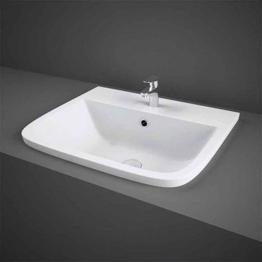 RAK Ceramics Series 600 Inset Vanity Basin - 1 Tap Hole - SE0902AWHA - Envy Bathrooms Ltd