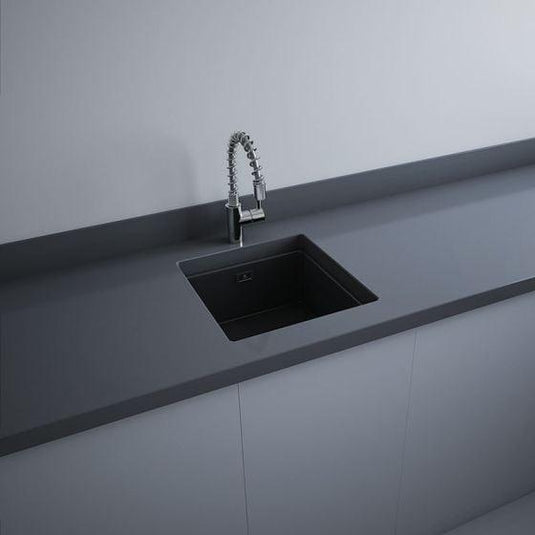 RAK Ceramics Silvia 1 Bowl Drop in Kitchen Sink - Matt Black - OC104504A - Envy Bathrooms Ltd