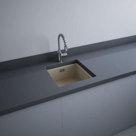 RAK Ceramics Silvia 1 Bowl Drop in Kitchen Sink - Matt Cappuccino - OC104514A - Envy Bathrooms Ltd