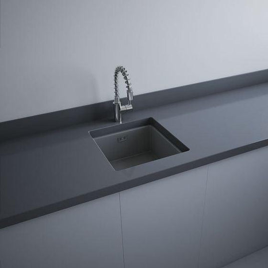 RAK Ceramics Silvia 1 Bowl Drop in Kitchen Sink - Matt Grey - OC104503A - Envy Bathrooms Ltd