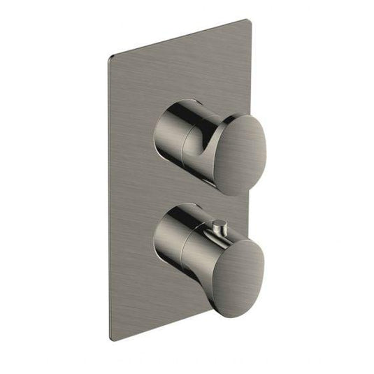 RAK Ceramics Single Outlet 2 Handle Thermostatic Concealed Shower Valve - Brushed Nickel - RAKITA3301N - Envy Bathrooms Ltd