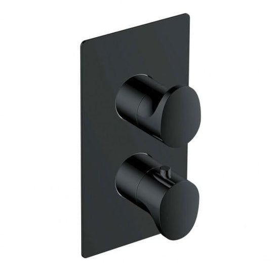 RAK Ceramics Single Outlet 2 Handle Thermostatic Concealed Shower Valve - Matt Black - RAKITA3301B - Envy Bathrooms Ltd