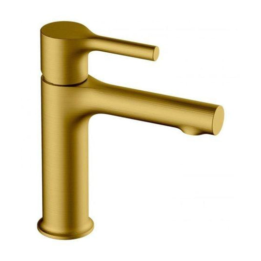 RAK Ceramics Sorrento Standard Basin Mixer Tap without Waste - Brushed Gold - RAKSOR3001G - Envy Bathrooms Ltd