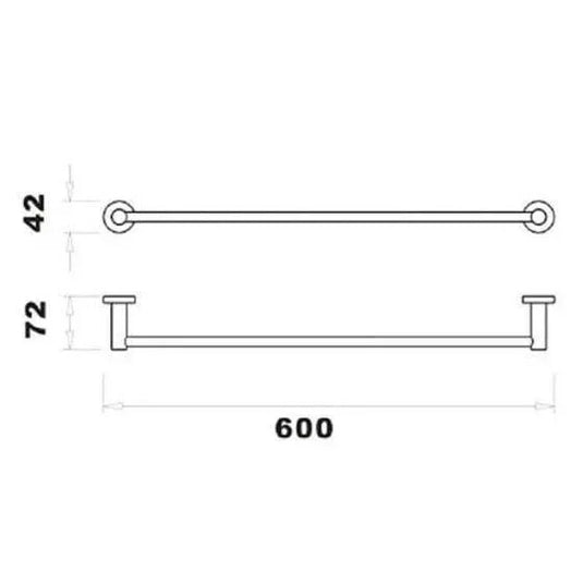 RAK Ceramics Sphere Towel Bar - Chrome - RAKSPH9910 - Envy Bathrooms Ltd