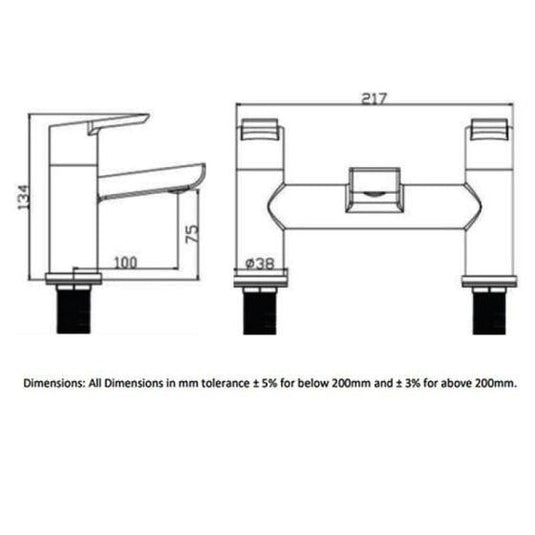 RAK Ceramics Sport Bath Filler - Chrome - RAKSPO3004 - Envy Bathrooms Ltd