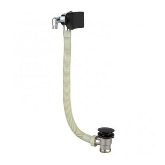 RAK Ceramics Square Bath Overflow Filler Tap With Clicker Waste - Black - RAKL9025SQB - Envy Bathrooms Ltd