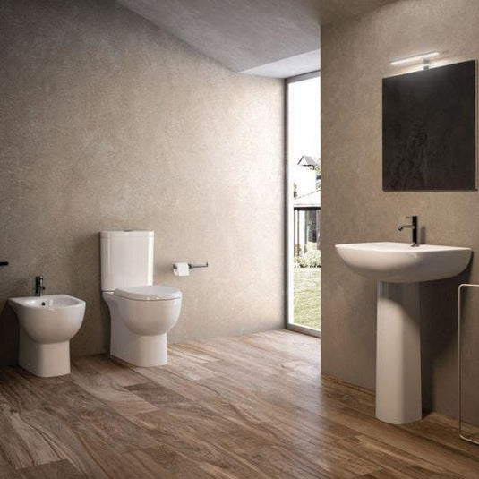 RAK Ceramics Tonique Close Coupled Full Access Open Back Toilet Pan - Alpine White - TQ11AWHA - Envy Bathrooms Ltd