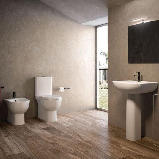 RAK Ceramics Tonique Close Coupled Toilet Pan - Alpine White - TONCCBTWPAN - Envy Bathrooms Ltd