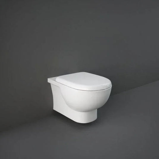 RAK Ceramics Tonique Rimless Wall Hung WC Pan - Alpine White - TQ13AWHA - Envy Bathrooms Ltd