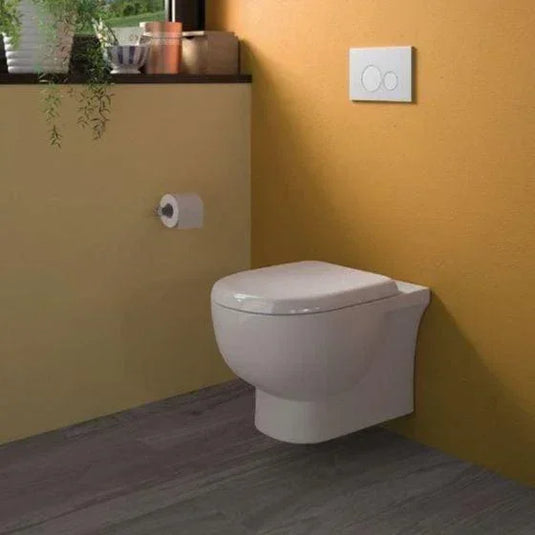 RAK Ceramics Tonique Rimless Wall Hung WC Pan - Alpine White - TQ13AWHA - Envy Bathrooms Ltd