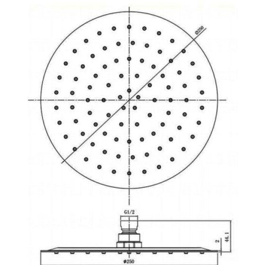 RAK Ceramics Ultra Slim Air Induction Round Shower Head - Black - RAKSHW1006B - Envy Bathrooms Ltd