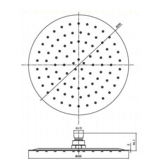 RAK Ceramics Ultra Slim Air Induction Round Shower Head - Chrome - RAKSHW1005 - Envy Bathrooms Ltd