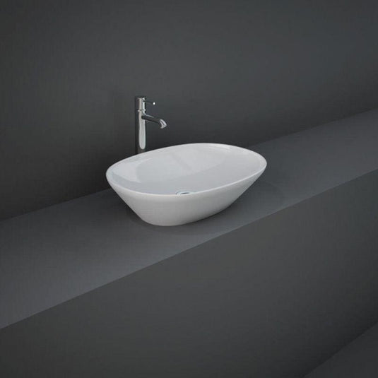 RAK Ceramics Variant Oval Counter Top Wash Basin 500mm - Alpine White - VARCT25000AWHA - Envy Bathrooms Ltd