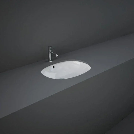 RAK Ceramics Variant Oval Under Counter Wash Basin 500mm - Alpine White - VARUC25000AWHA - Envy Bathrooms Ltd