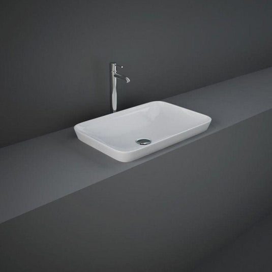 RAK Ceramics Variant Rectangular Drop-In Wash Basin 550mm - Alpine White - VARDI55500AWHA - Envy Bathrooms Ltd