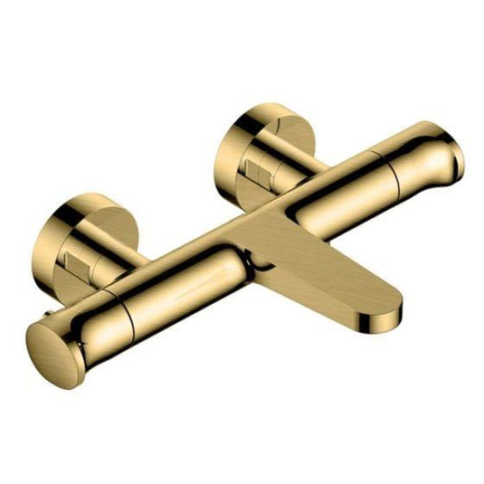 RAK Ceramics Wall Mounted Exposed Thermostatic Bath Shower Mixer - Brushed Gold - RAKITA3009G - Envy Bathrooms Ltd