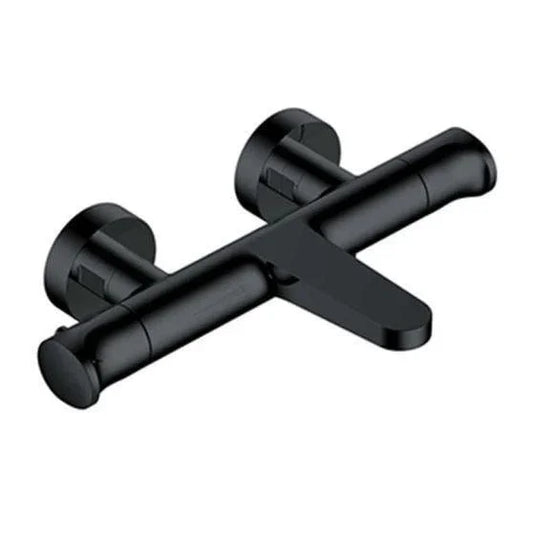 RAK Ceramics Wall Mounted Exposed Thermostatic Bath Shower Mixer - Matt Black - RAKITA3009B - Envy Bathrooms Ltd