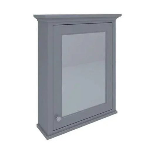 RAK Ceramics Washington 600mm Mirror Cabinet in Grey (W650 x H750mm) - RAKWMC60503 - Envy Bathrooms Ltd