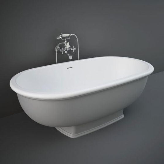 RAK Ceramics Washington Freestanding Bath 1560 x 810mm - Matt Grey - WTBT15681503 - Envy Bathrooms Ltd