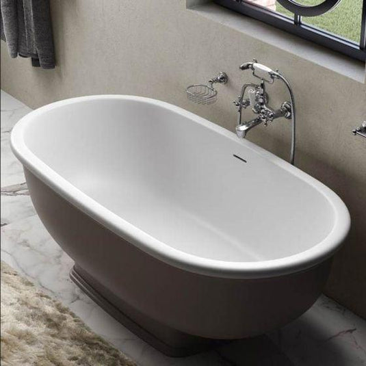 RAK Ceramics Washington Freestanding Bath 1560 x 810mm - Matt Grey - WTBT15681503 - Envy Bathrooms Ltd