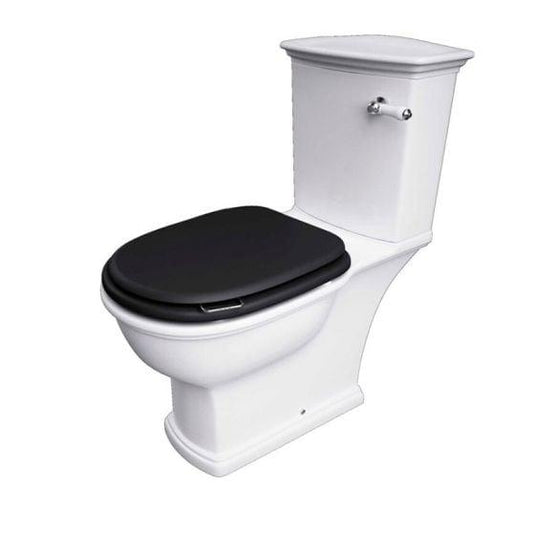 RAK Ceramics Washington Wood Toilet Seat & Cover - Soft Close - Matt Black - RAKWTNSEAT504 - Envy Bathrooms Ltd