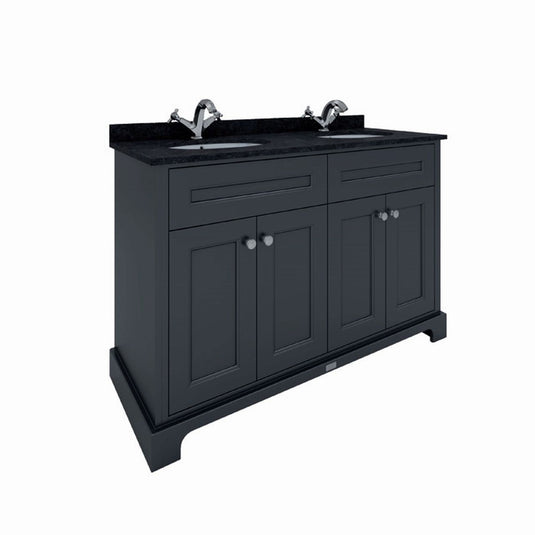 RAK Ceramics Washington 1200mm Double Basin Unit in Black - RAKWBU120504