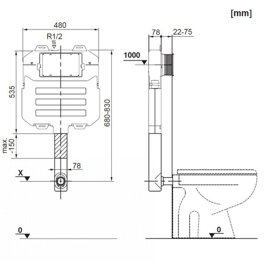Roca Back to Wall Cistern A890080200