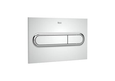 Roca PL1 Dual Flush Plate - Chrome - Envy Bathrooms Ltd