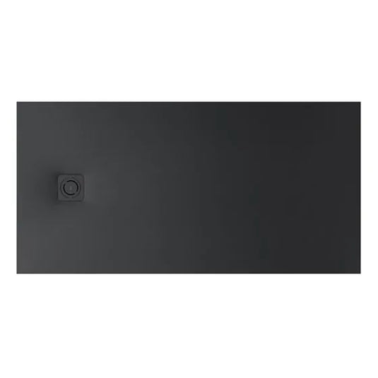 Roca Terran-N Stonex 2.0 1000 x 700mm Rectangular Shower Tray Black | APA013E82BC00400