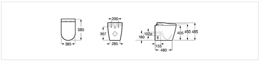 Roca The Gap Round Comfort Height WC Set - Closed Back 34689C00U - Envy Bathrooms Ltd