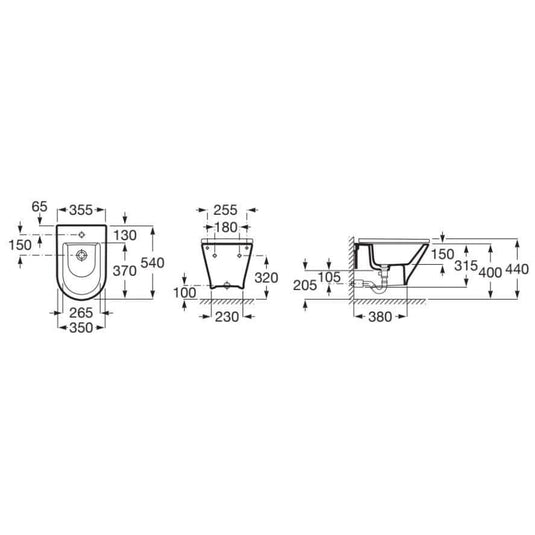 Roca The Gap Round Wall Hung Bidet with Hidden Fixation 3570N6000 - Envy Bathrooms Ltd